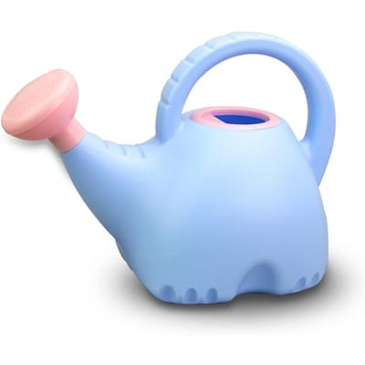 Arrosoir pour enfants en forme d'éléphant, joli arrosoir en plastique, jouet de jardinage, 1,5 L, bleu bleu