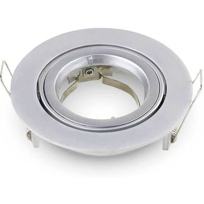 6x HOFTRONIC Jose - Kantelbare inbouwspot - LED - Rond zaagmaat 85mm - RVS - Dimbaar - 5 Watt - 350 lumen - 230V - 6400K Daglicht wit - Verwisselbare GU10 - Plafondspots - Inbouwspot voor binnen - 2 jaar garantie