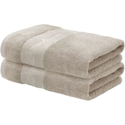 LIVARNO Handdoeken, 2 stuks, 50 x 100 cm, 500 gsm (Crème)