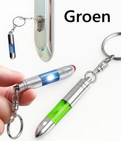 Antistatische Sleutelhanger I Anti Schock I Anti Elektrische Schokken I Kogel Model I Ontlading Statische Elektriciteit I RVS I Groen