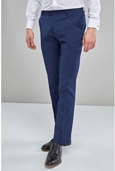 Next - Heren - Slim Fit - Chique stretchy broek - Blauw