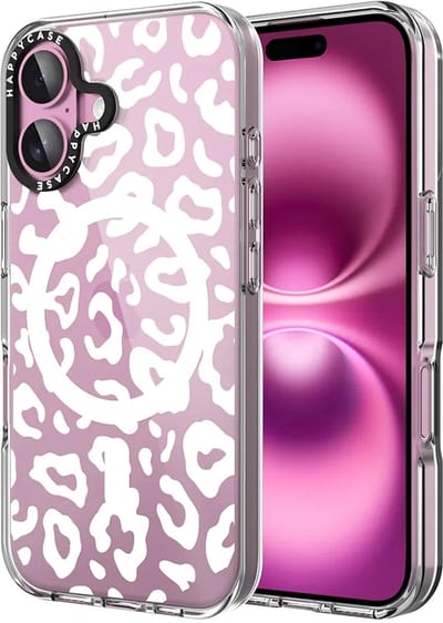 HappyCase Joy Hoesje | Geschikt voor Apple iPhone 16 | Compatibel met MagSafe | Back Cover | Wild Leopard Print