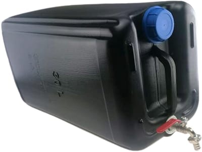 Anwicar Jerrycan voor Water - 30 L - Watercontainer met Kraantje en Dop - Waterdispenser Camping - Zwart