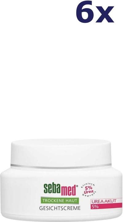 6x Sebamed Dry Skin Urea 5% Gezichtscrème 50 ml