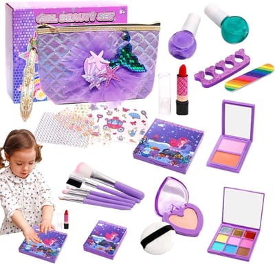 Meisjes Make-up Set - Schmink Speelgoed - Fantasie Spel - Afwasbaar en Veilig - 21 x 17 x 8 cm