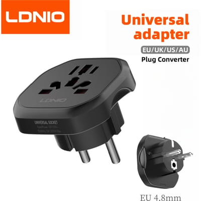 LDNIO Universele reisadapter EU KR-stekkeradapter naar UK US AU Europees naar Amerikaans UK-stekker 48 mm converter voor reisaccessoires