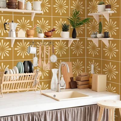 Dailygoods- Tegellijmstickers 25 Stuks - Zelfklevende Tegelstickers - Makkelijk aan te brengen - Decoratie voor Badkamer/Keuken - Verwijderbaar zonder schade - Wanddecoratie