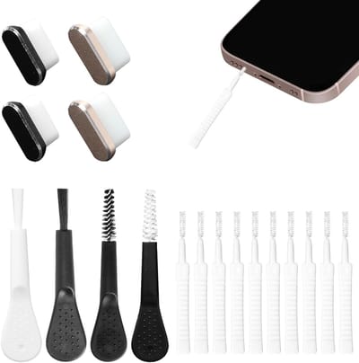 Complete Reinigingsset voor Mobiele Telefoons - 18 Stuks USB C Schoonmaakborstels voor Speakers en Toetsenborden, Mini Borstels voor Effectieve Reiniging en Onderhoud