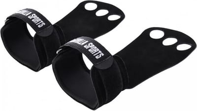 Gorilla Sports - Grip Gloves - Handschoenen - Gewichtheffen - Zwart - Maat M