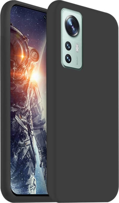 Casemania Hoesje Geschikt voor Xiaomi 12 - Zwart - Siliconen Back Cover