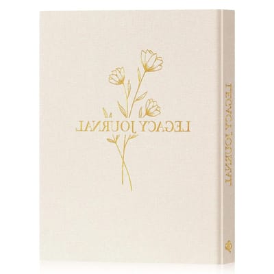 Legacy Journal voor het Vastleggen van Herinneringen, Dagboek voor Levensverhalen, Perfect Cadeau voor Ouders en Grootouders, Beige