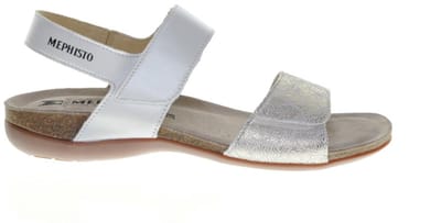 mephisto - AGAVE PERLKID - Platte sandalenDames Sandalen - Kleur: Wit/beige - Maat: 41