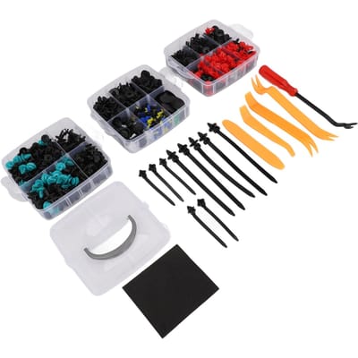 725 stuks Auto Borgclips Sterke Bevestigingsprestaties Draagbaar Universele Pasvorm Drukpin Klinknagels Set voor white