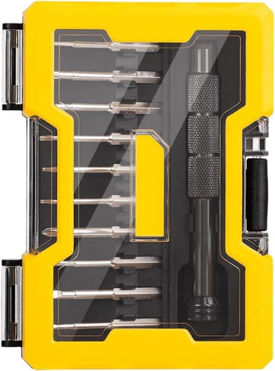 Schroevendraaier Set - Tool Kit - Reparatie Elektronica - Verlengbare Kop - 11 Delig - Zilver