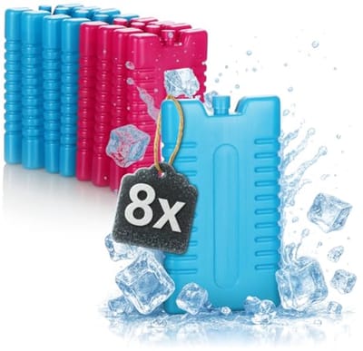 8x Koelelementen voor Koelboxen - Herbruikbare Koelpakketten voor Huis en Vrije Tijd - 220ml