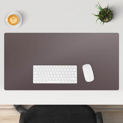 Wallfluent - Asbruin Bureau Onderlegger - 90x45 cm - Bruin Bureau Pad - Pastel- en aardse kleuren Bureau Onderlegger Groot - Onderlegger Bureau - Bureau Accessoires - Bureauonderlegger