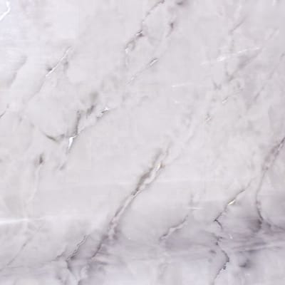 Tafelzeil Marmer Look - Wit/Grijs - 80x190 cm - 1,5mm Dik - Waterdichte Tafelbeschermer - Gemakkelijk Schoon te Maken - Tafelkleed