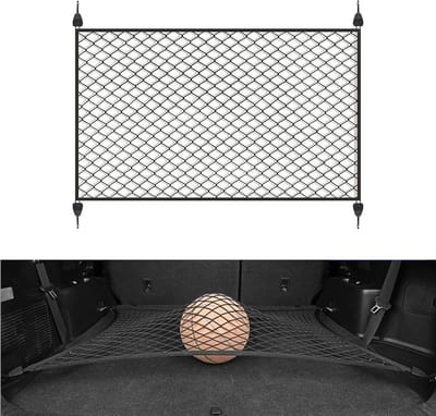 Opvouwbaar Bagagenet 60 x 40 cm, Uitbreidbaar tot 120 x 80 cm, Ideaal voor Auto's met 4 Verstelbare Haken voor Bagageopslag