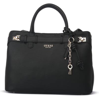 GUESS handtas schoudertas Gregoria Large Girlfriend Satchel Black zwart