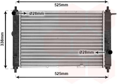 Van Wezel - RADIATOR VOOR DAEWOO MATIZ 1998-2000 96314162