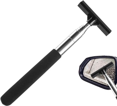 Ruitenreiniger Auto - Schoonmaakgereedschap Spiegel - Autoruiten Schoonmaken - Uitschuifbaar Handvat - 98 cm - Zwart