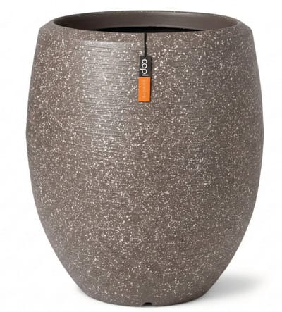 Capi Europe - Vaas elegant deluxe Arc Granite - 43x50 - Beige - Bloempot Voor binnen en buiten - Beschikbaar in XL formaten - Breukbestendig - 100% Recyclebaar - Levenslang garantie - NBGS8071