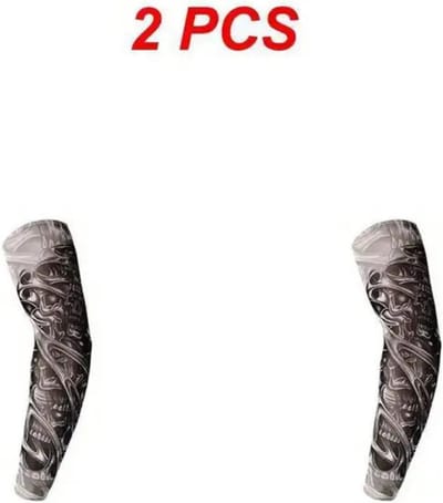 Livano Tattoo Sleeve - Voor Volwassenen - Mouw - Tatoeage - Arm Warmer - Zonbescherming - UV Beschermend - 2 Stuks