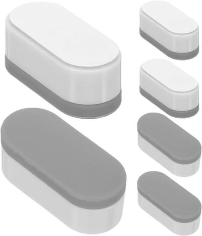 Toiletbril Bumpers - Afstandhouders Bidet - Stabiel Zitten - Zelfklevend Siliconen - 6 Stuks - Grijs