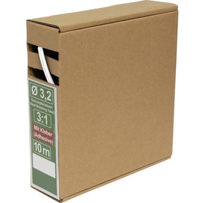 Quadrios 25CA486 Krimpkous met lijm Wit 3.2 mm 1.1 mm Krimpverhouding:3:1 10 m