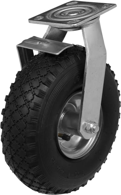 Zwenkwiel luchtband met rem 3.00-4 (260x85mm) 100 kg