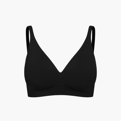 cfab - Comfortabele push-up bh - Zwart - S - BH Zonder Beugel Voorgevormd - Ondergoed - Naadlos