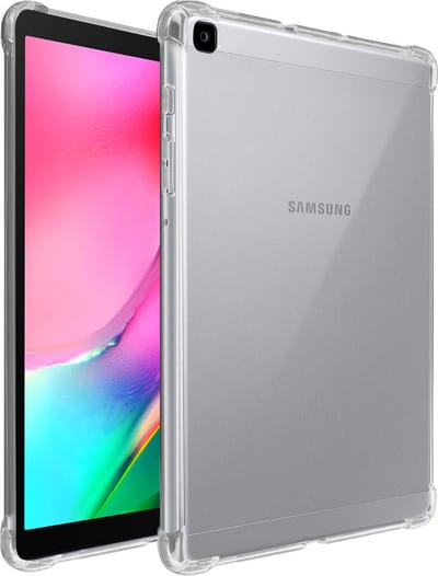 Avizar Bumperhoes Geschikt voor Samsung Galaxy Tab A 10.1 2019 en siliconengel met versterkte hoeken, Transparant