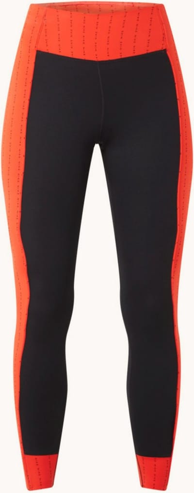 Nike Mid waist cropped trainingslegging met Dri-FIT - Zwart/ Rood - Maat M