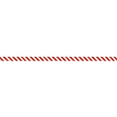 Afzetlint, polyetheen folie, 100 m x 80 mm, rood/wit gearceerd, 1 rol