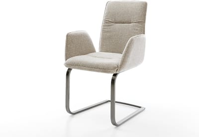 Sledestoel Vinja-Flex sledemodel vlak grafiet geweven stof beige