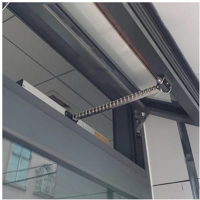 Elektrische Raamopener - Automatische Ventilatie - Ventilatie Verbeteren - Met Regensensor - 500 mm - Zilverkleurig
