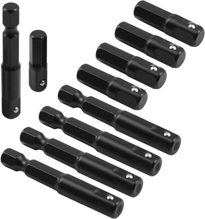 Set van 10 1/4 Inch Hex naar 1/4 Inch Steeksleutel Adapter voor Boormachines, Impactsleutel en Power Tools, Perfect voor Klusprojecten