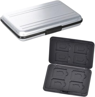 Opbergdoos voor geheugenkaarten - Waterdicht en Schokbestendig met 16 Vakken voor Micro SD, SDXC, SDHC en TF-kaarten