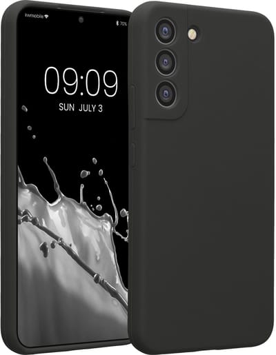 kwmobile telefoonhoesje geschikt voor Samsung Galaxy S22 Plus - TPU backcover met siliconen coating - Smartphone case in donkergrijs