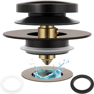 Badkuip Afvoerstopper - Badstop - Badkamer Upgrade - Universele Pasvorm - 1-1/2 Inch - Olie Gewreven Brons