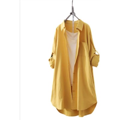 Wit overhemd dames lente zomer Koreaanse mode eenvoudige effen kleur lange shirts dame los ademend midi-shirt en blouse XXXL