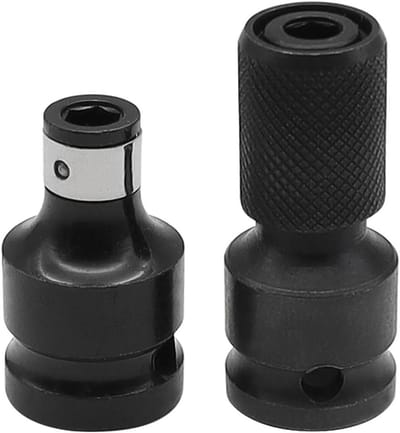 Pack van 2 dopsleutels voor schroevendraaier adapter van 1/2 naar 1/4 inch impact schroevendraaier adapter bit adapter voor draaimomentsleutel boor schroevendraaier