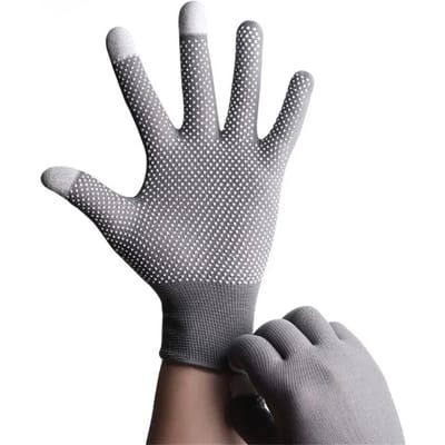Ademende Antislip GEL Touchscreen Handschoenen Zomer Dunne Rij-/Rij-/Bergbeklimmer Pols Handschoenen Heren en Dames Sport Hardlopen One Size grijs