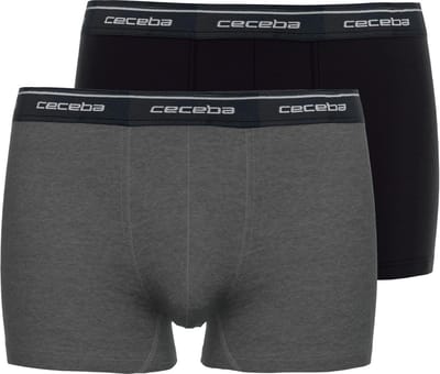 CECEBA Monza 2-pack Heren Boxer - Grijs/Zwart