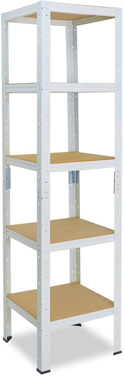 Shelfplaza HOME metalen stellingkast - 155x50x50 cm - wit - 5 planken