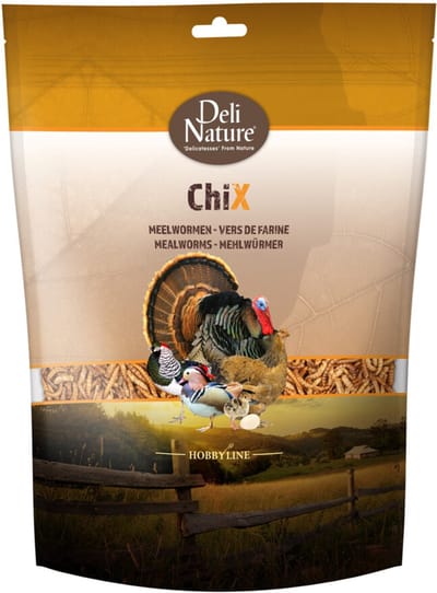 8x Deli Nature Chix Meelwormen 500 gr