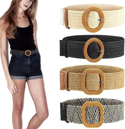 Stijlvolle Woven Elastische Tailleband voor Dames en Meisjes, Ideaal voor Strand en Casual Gebruik