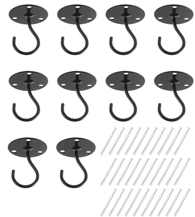 Dailygoods- Gordijnsteunen - 10 Stuks - Steunbeugel voor plafond - Zware metalen wandbeugel - Multifunctionele beugels - Eenvoudige installatie - Duurzaam materiaal - Steunbeugels