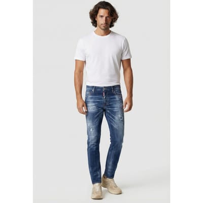 Dsquared2 Jeans 5 Pockets Blue Maat: W50 | Slim Jeans Outlet | Heren | Blauw
