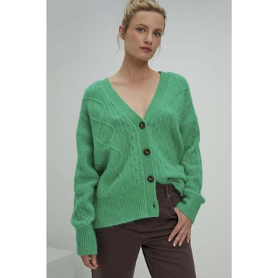 Josephine & Co Seth Cardigan Parrot Green Maat: XS | Gebreide Truien Outlet | Dames | Groen